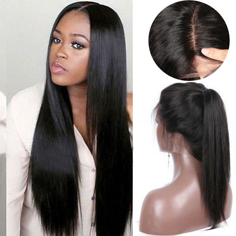 Voloria 4x4In Silk Base Top Full Lace Human Hair Wig Silk Straight Virgin Brazilian Hair Lace Wigs For Black Women Glueless Natural Hairline Silk Base Wig 150% Density