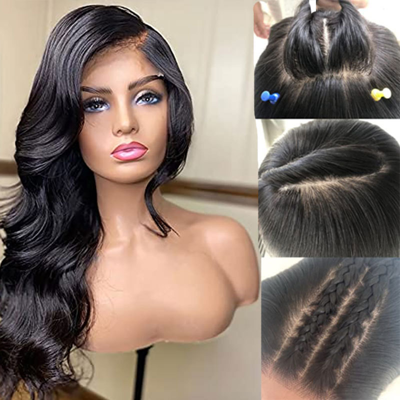 Silk Base Top 4x4 Full Lace Human Hair Wigs For Women Body Wave Lace Wigs Natural Color Brazilian Human Hair Wigs Glueless Lace With Baby Hair Pre Plucked