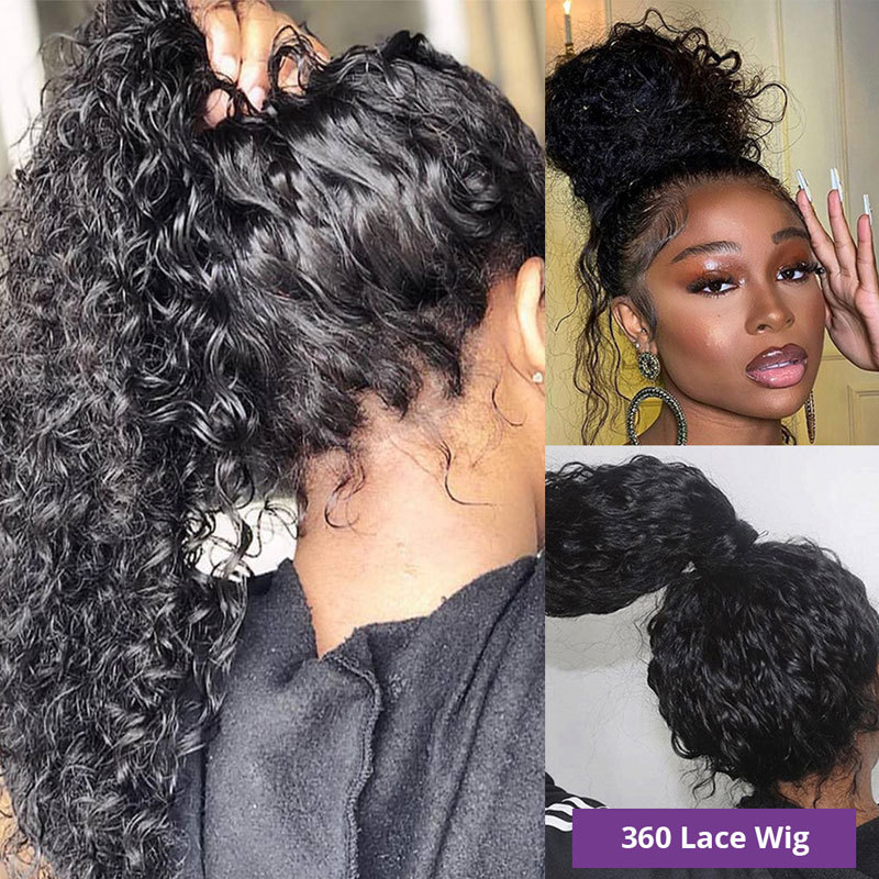 Transparent Lace Wig 360 Lace Frontal Wig Human Hair Pre Plucked Curly Deep Water Wave Lace Front Wig Lace Frontal Wigs For Women