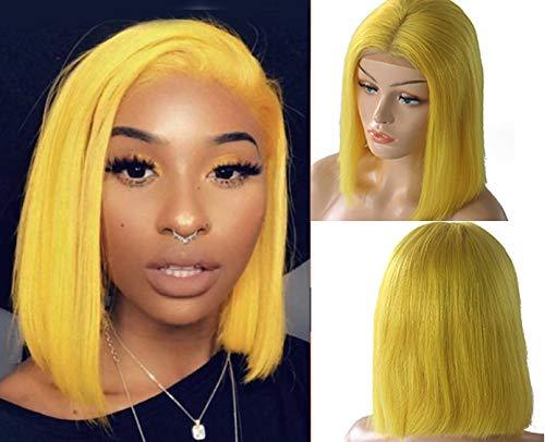 Orange Ginger Human Hair Straight Wigs BOB Wig 13x4 Lace Front Human Hair Wigs Transparent Lace Wig For Black Women Brazilian Remy Hair 180% Density