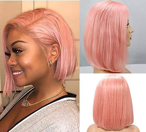 Orange Ginger Human Hair Straight Wigs BOB Wig 13x4 Lace Front Human Hair Wigs Transparent Lace Wig For Black Women Brazilian Remy Hair 180% Density