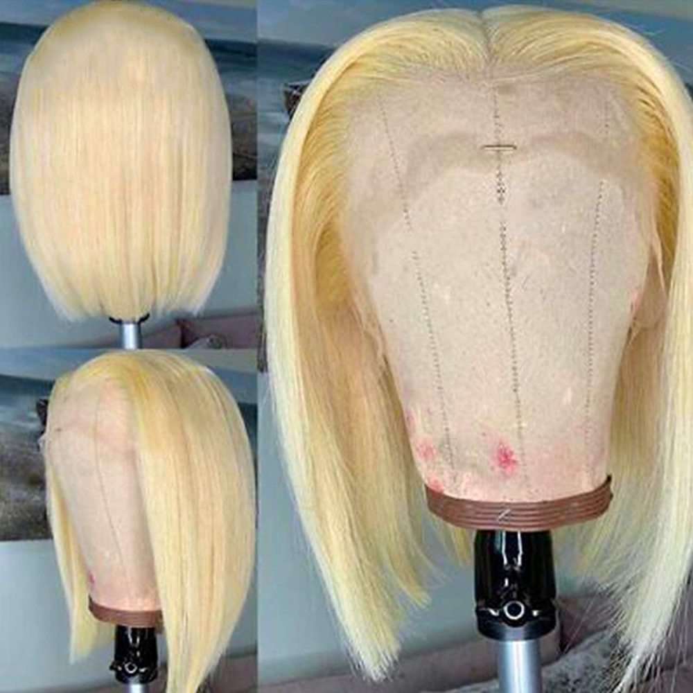 Orange Ginger Human Hair Straight Wigs BOB Wig 13x4 Lace Front Human Hair Wigs Transparent Lace Wig For Black Women Brazilian Remy Hair 180% Density
