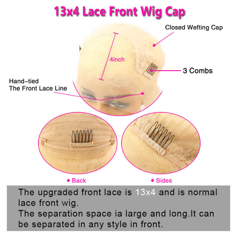 Orange Ginger Human Hair Straight Wigs BOB Wig 13x4 Lace Front Human Hair Wigs Transparent Lace Wig For Black Women Brazilian Remy Hair 180% Density