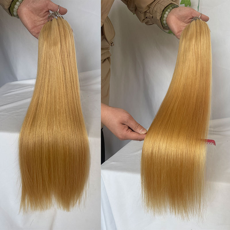 Blonde Colored 100% Human Hair Feathers For Hair Extensions 200pcs/Lot 18-24inch Straight Long Feather Hair Extension For Women
