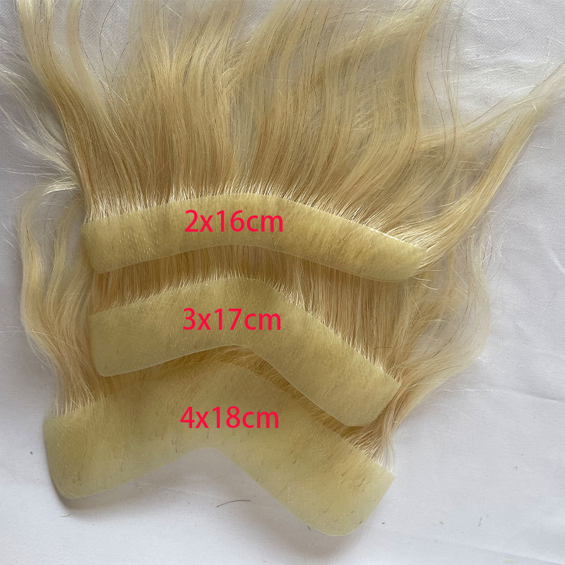 Front Men Toupee 100% Human Hair Piece For Men V Style Front Toupee Wig Remy Hair With Thin Skin Base Natural Hairline Toupee 6inch 1B  Color