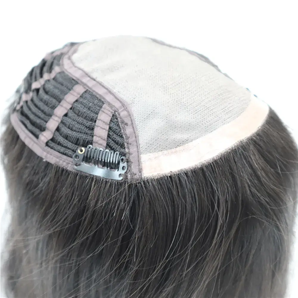 HQ Fine MONO Human Hair Chinese Cuticle Remy Hair Topper Durable Mesh Extensions