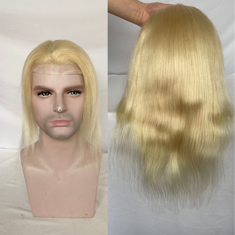 12 Inch Long Hair Men's Toupee 100 Remy Human Hair Toupee Replacement