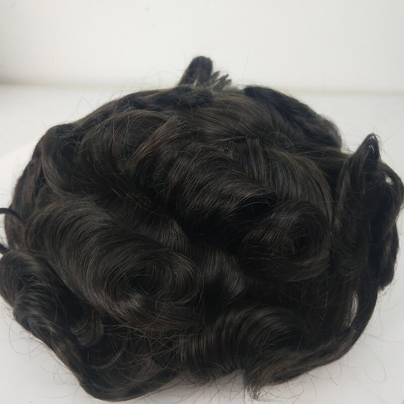 Custom French Lace With Skin Back And Sides Q6 Hair System Wholesale For Men