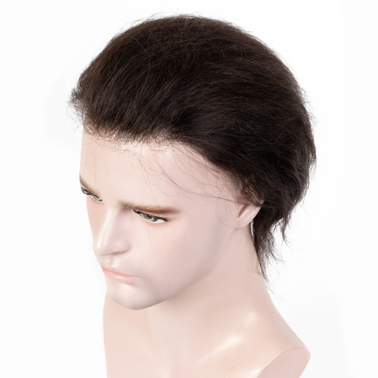Custom V-looped Thin Skin Base Hair System Wholesale For Men