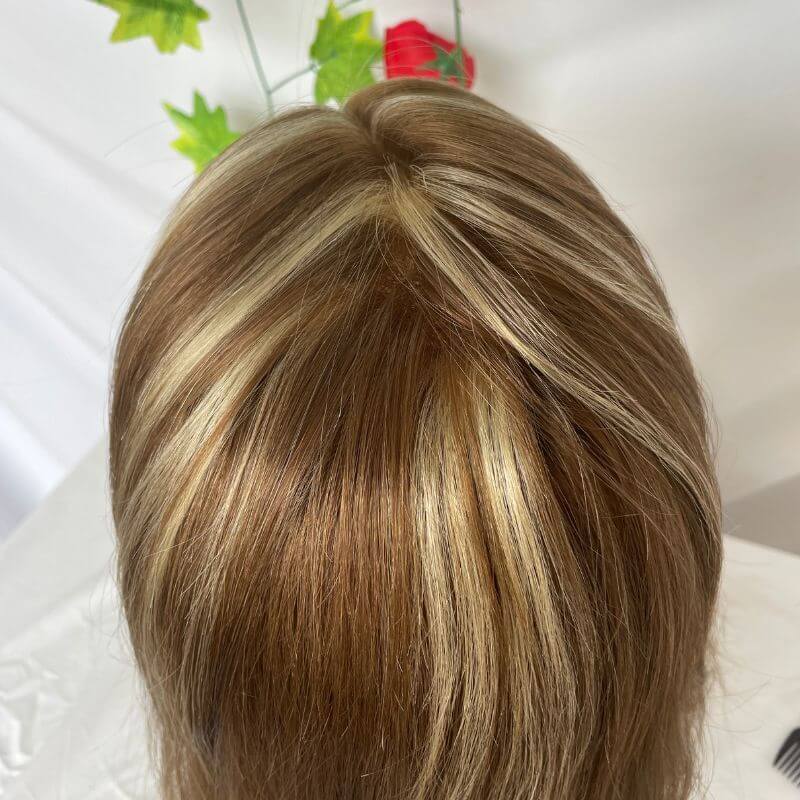 Custom Wigs Swiss Lace Front With Pu Back Human Hair Wig Toupee For Men 12inch Long Toupee Hair Wigs 3# Brown Color 180% Density 12.5X13.5inch