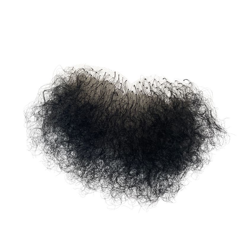 Invisible Realistic Natural Fake Private Hair  Temprature  Synthetic Fiber Body Hair Armpit Hair Chest Hair Fake Mustache for Men and Women