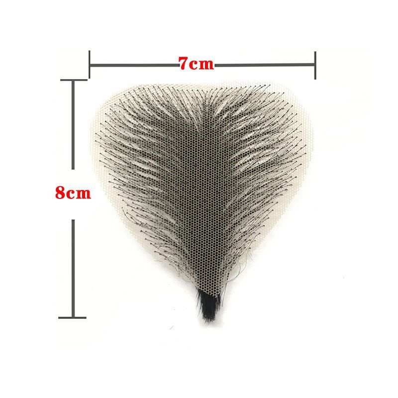 Invisible Realistic Natural Fake Private Hair  Temprature  Synthetic Fiber Body Hair Armpit Hair Chest Hair Fake Mustache for Men and Women