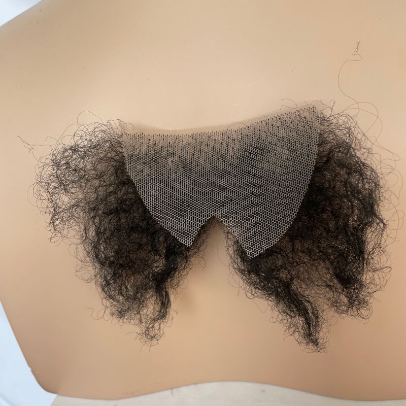 Invisible Realistic Natural Fake Private Hair  Temprature  Synthetic Fiber Body Hair Armpit Hair Chest Hair Fake Mustache for Men and Women