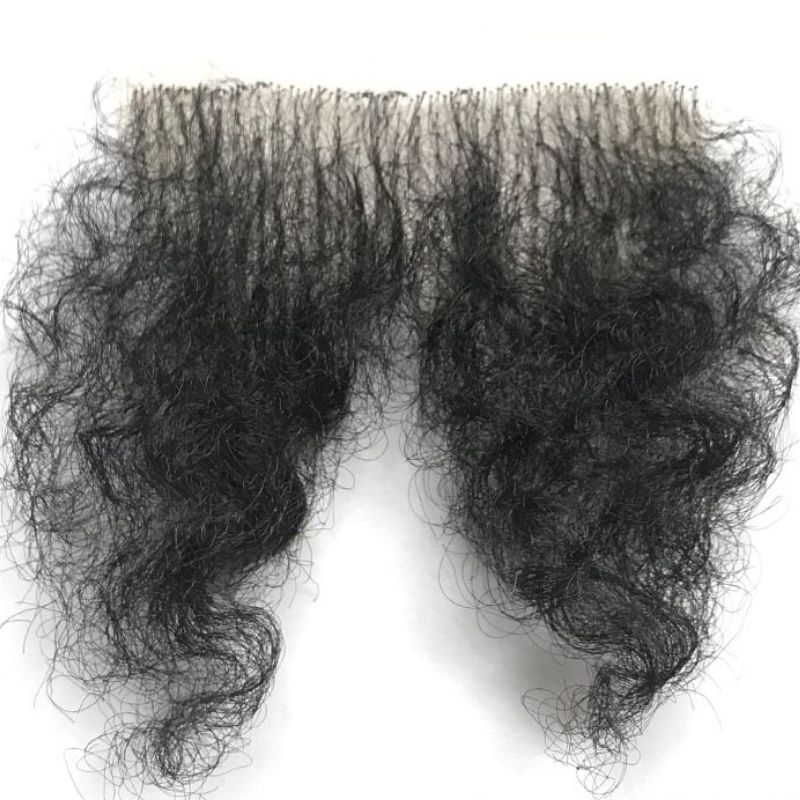 Invisible Realistic Natural Fake Private Hair  Temprature  Synthetic Fiber Body Hair Armpit Hair Chest Hair Fake Mustache for Men and Women