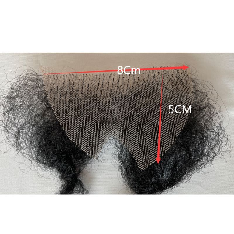 Invisible Realistic Natural Fake Private Hair  Temprature  Synthetic Fiber Body Hair Armpit Hair Chest Hair Fake Mustache for Men and Women
