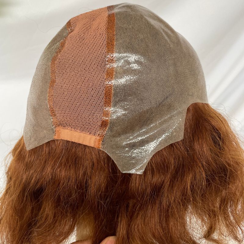 Customize Mens Toupee Hairpieces for Man Human Hair Replacement Wigs PU with Elastic Net Cap Base Hair Prosthesis