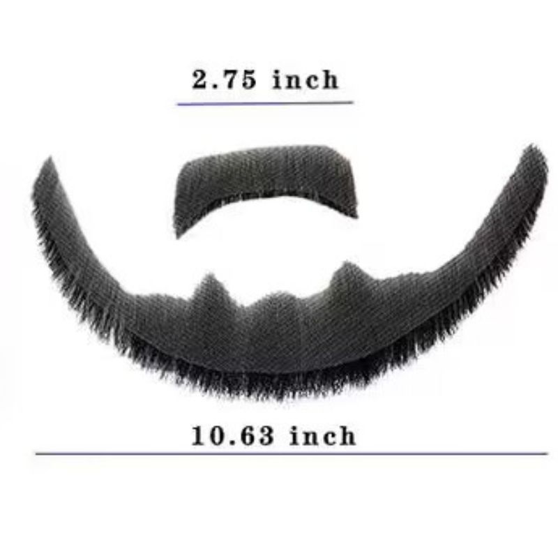 Face Fake Beard 100% Human Hair Face Beard Mustache For Men Fake Beard Swiss Lace Real Handmade Light Beard For Man Invisible Beards Beard And Moustache White Color