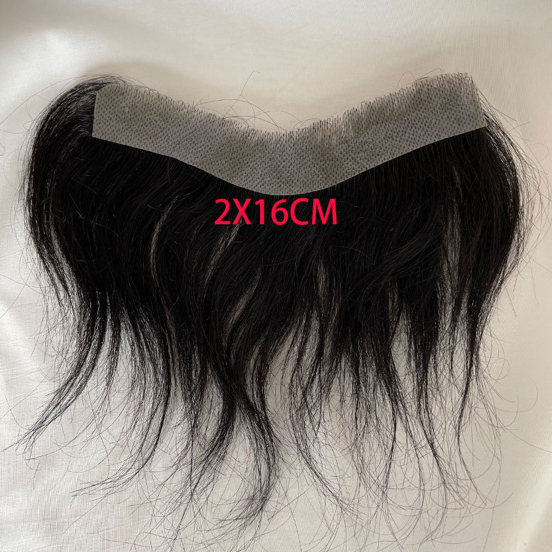 Men Frontal Hairline Toupee 100% Human Hair Skin PU Man Hairpieces Topper For Natural Hairline Replaceme #2 Dark Brown Color Toupee For Men Replacement System V Frontal Toupee 4x18CM