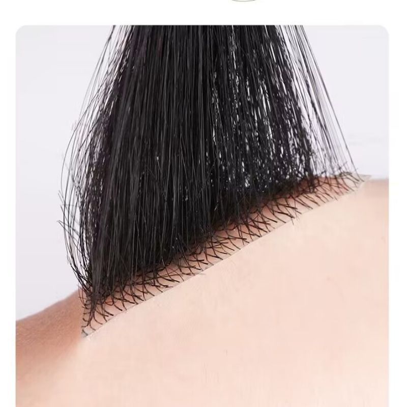 Voloria  Natural Human Forehead Hair Patch Hairpiece Sideburns Toupee Men Invisible Seamless Ultra Thin Skin PU Men's Hair System