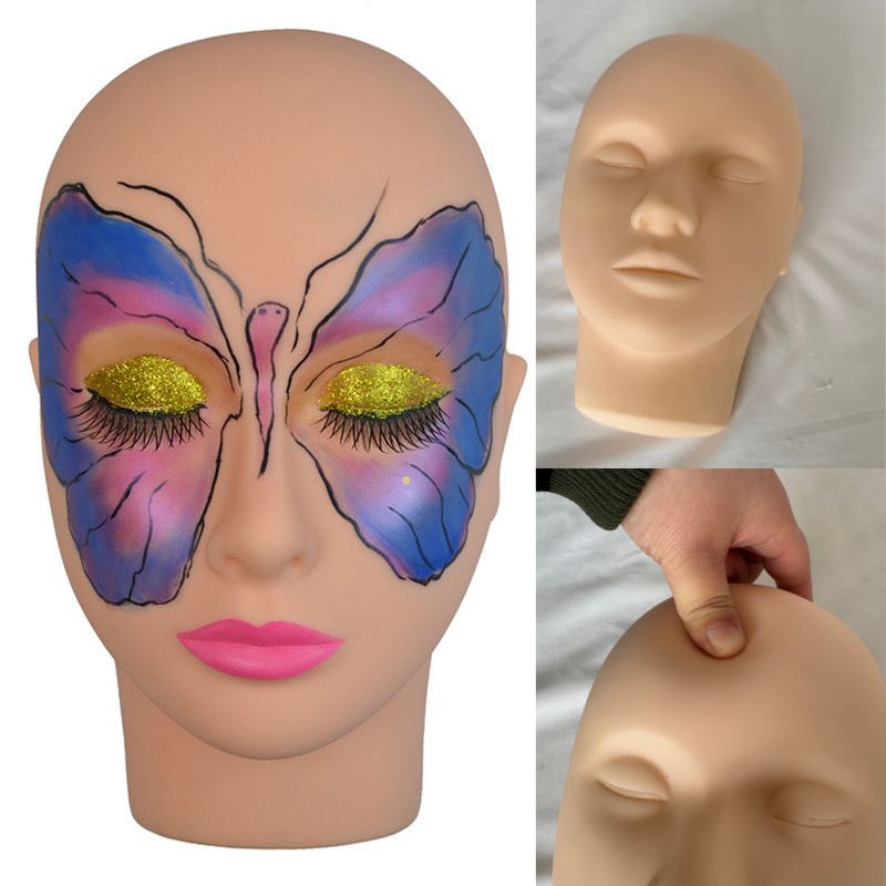 Mannequin Head High-quality Skin Massage And Makeup Closed Eyes Face Makeup Trainning For Eyelash Makeup Practice Makeup Model