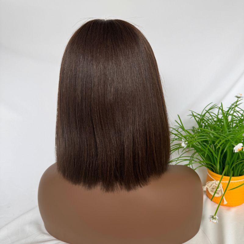 200% Density 2x6 Lace Bob Human Hair Wigs For Women Straight Short Wigs Remy 12A Top Grade Human Hair Glueless Wig Pre Plucked