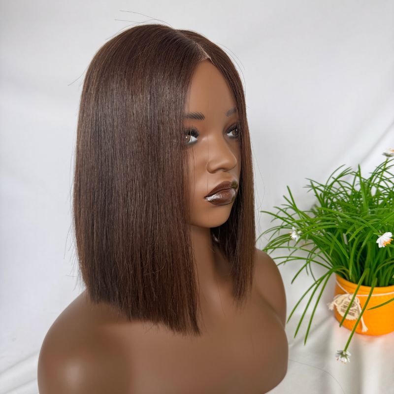 200% Density 2x6 Lace Bob Human Hair Wigs For Women Straight Short Wigs Remy 12A Top Grade Human Hair Glueless Wig Pre Plucked