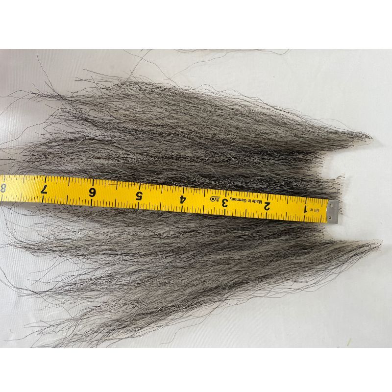Long 6 Inch Face Fake Beard 100% Human Hair Face Beard Mustache For Men Fake Beard Swiss Lace Real Handmade Light Beard For Man Invisible Beards Beard And Moustache Black Mixed White Hair Grey Color