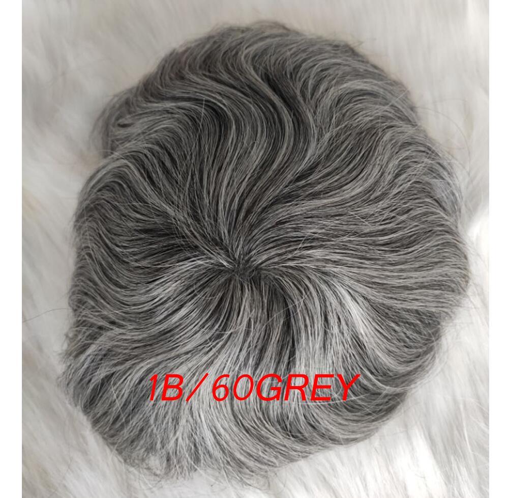 Toupee for Man Ultra Thin Skin PU Men's Hairpiece European Virgin Human Hair Replacement System Pieces 10x8inch #4 Light Brown Color