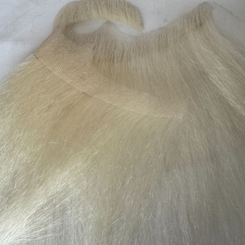 Face Fake Beard 100% Human Hair Face Beard Mustache For Men Fake Beard Swiss Lace Real Handmade Light Beard For Man Invisible 7 Inch White Color