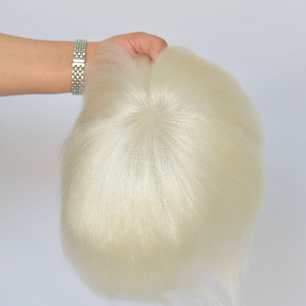 Toupee for Men Full Swiss Lace 100% Indian Human Hair for Men 7 Brown Color Hair System 10x8 Natural Hairline Men's Hair Replacement