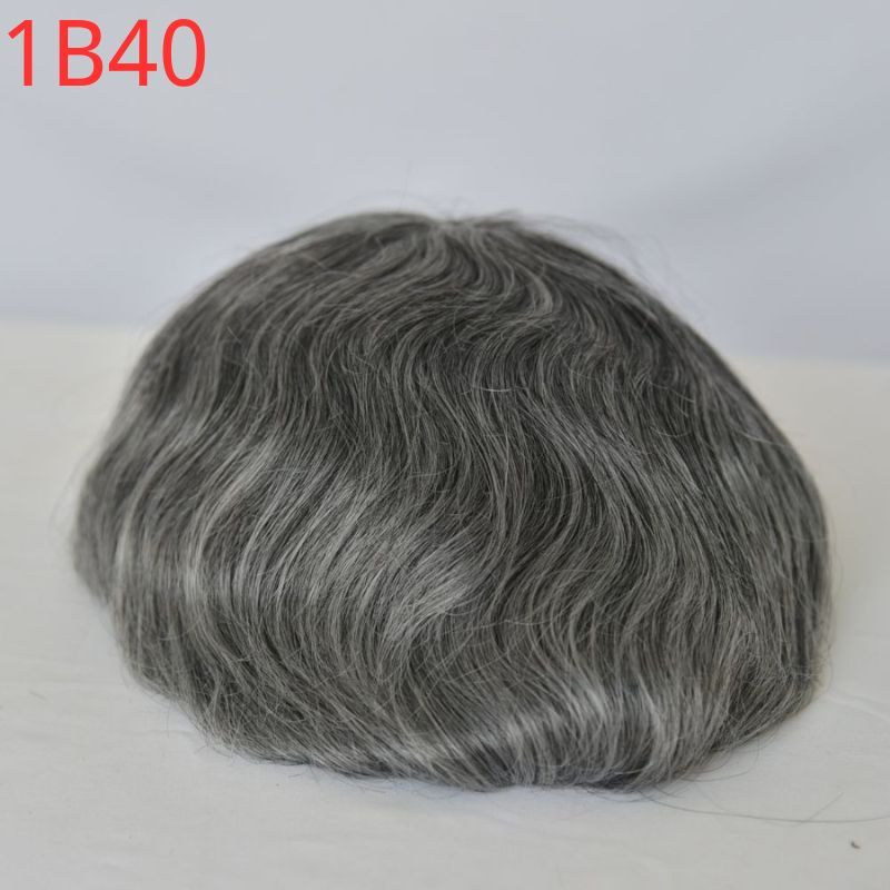 Toupee for Men Full Swiss Lace 100% Indian Human Hair for Men 7 Brown Color Hair System 10x8 Natural Hairline Men's Hair Replacement