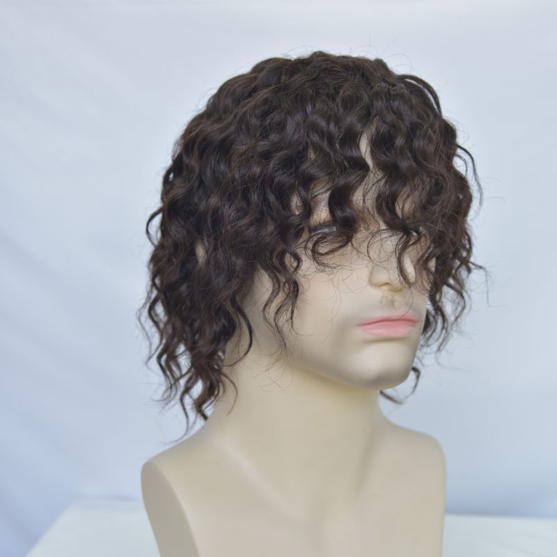 Voloria Wig for Women and Men 100% Cambodian Human Hair Wigs Glueless Natural Brown Wigs Medium Cap 7 Inch Clip in Wigs