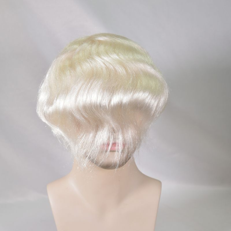 Men's Toupee  French Lace Front  Fine Mono Hairpiece With Lace Front and Skin PU Around Mens Toupee 100% Human Hair Piece Durable Hair System For Men Natural Hairline 8x10