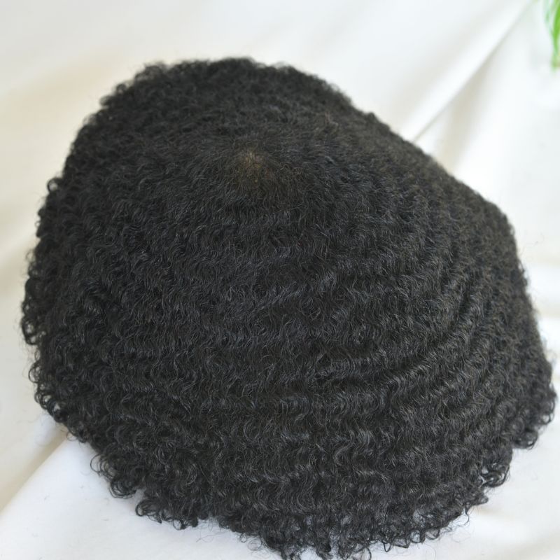 Swiss Lace Human Hair Men's Toupee Size 10x8inch Full Lace Hait System 150% Full Density Hair Replacement Natural Black Color Wigs For Men