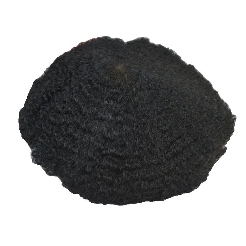 Swiss Lace Human Hair Men's Toupee Size 10x8inch Transparent Invisible Lace System 150% Full Density Natural Black Color Wigs For Men