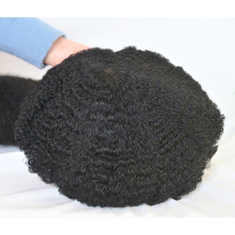 Swiss Lace Human Hair Men's Toupee Size 10x8inch Full Lace Hait System 150% Full Density Hair Replacement Natural Black Color Wigs For Men