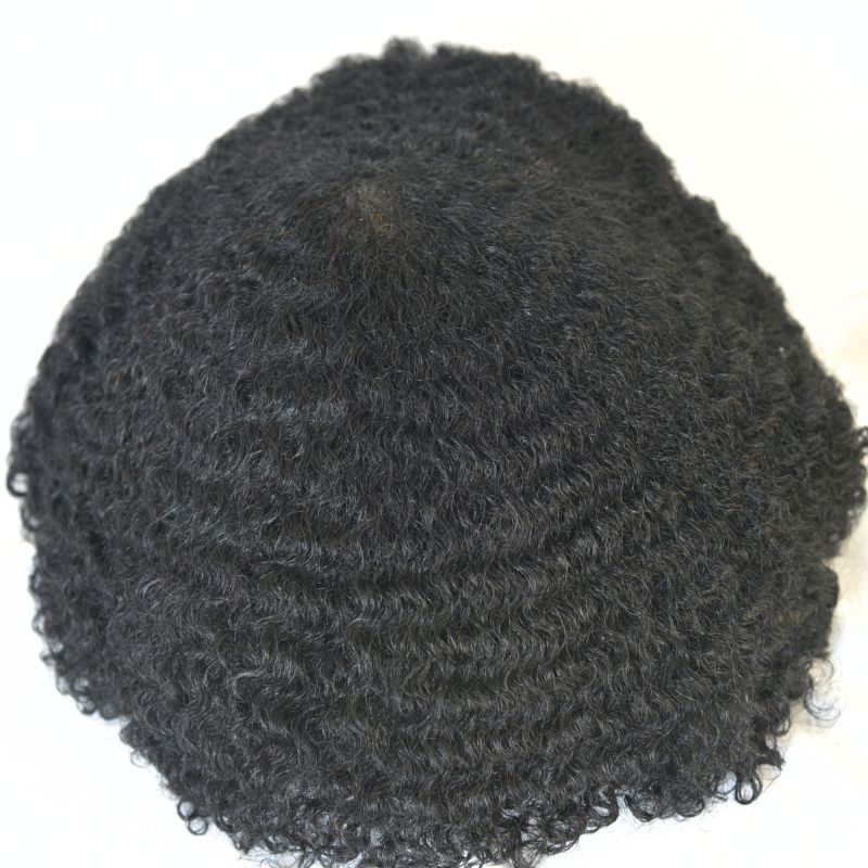 Swiss Lace Human Hair Men's Toupee Size 10x8inch Full Lace Hait System 150% Full Density Hair Replacement Natural Black Color Wigs For Men