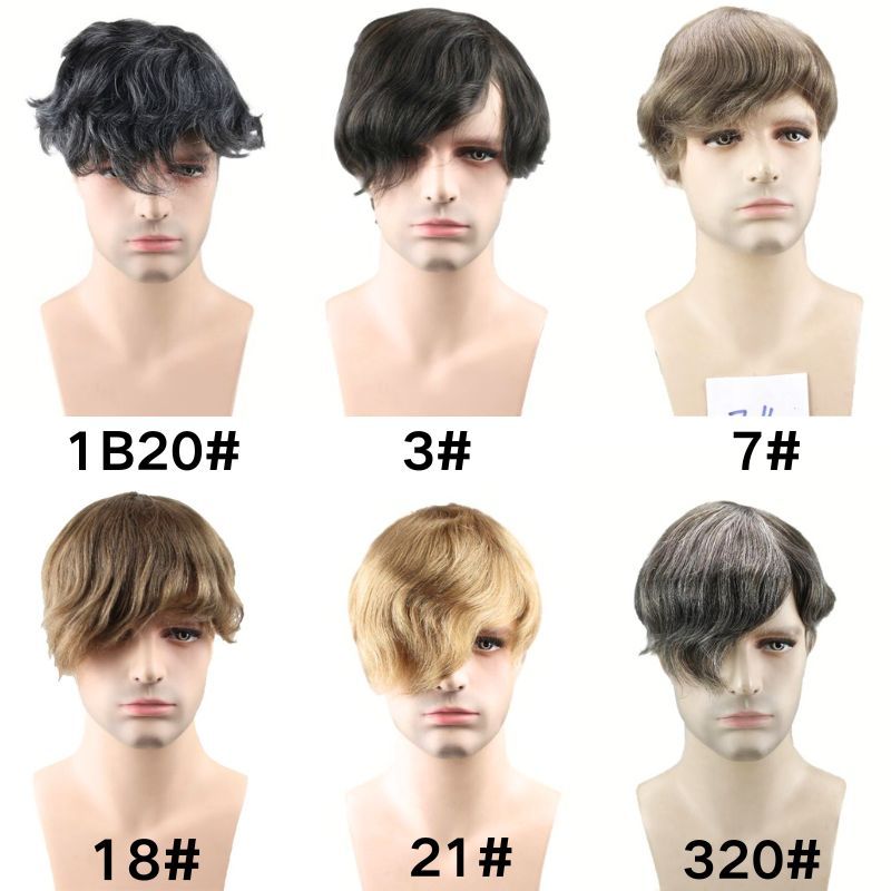 Voloria Men's Toupee 3# Brown 100% Human Hair System Mono with PU Toupee for Men Hair System 10X8inch Hair Replacement
