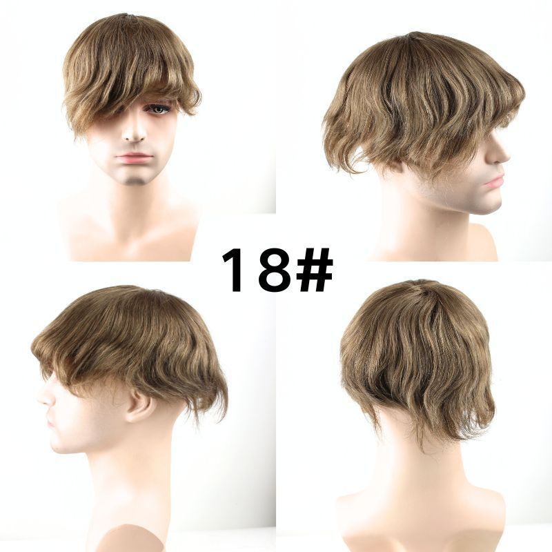 Voloria Men's Toupee 3# Brown 100% Human Hair System Mono with PU Toupee for Men Hair System 10X8inch Hair Replacement