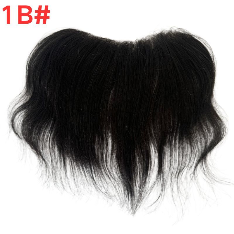 Men Frontal Hairline Toupee 100% Human Hair Skin PU Man Hairpieces Topper For Natural Hairline Replaceme #2 Dark Brown Color Toupee For Men Replacement System V Frontal Toupee 4x18CM