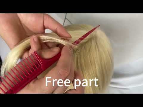 12inch Long Hair Wigs For Women Real Virgin Human Hair Thin Skin Full PU Hair Pieces For Women 10X8 Blonde Color 613 Toupee For Women and Men