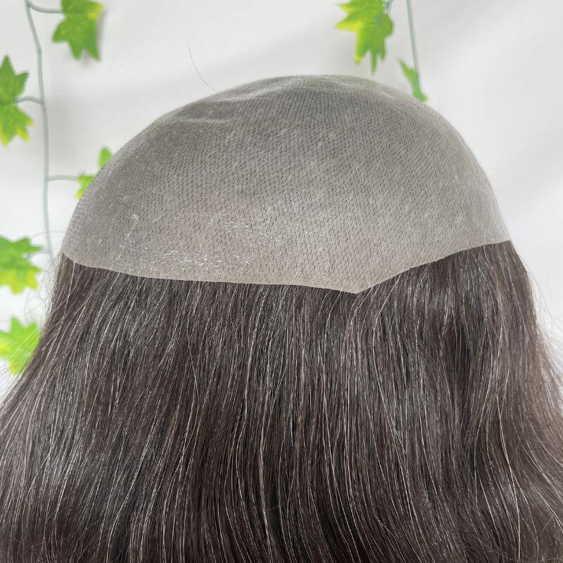 12inch Long Hair Wigs For Women Real Virgin Human Hair Thin Skin Full PU Hair Pieces For Women 10X8 Blonde Color 613 Toupee For Women and Men