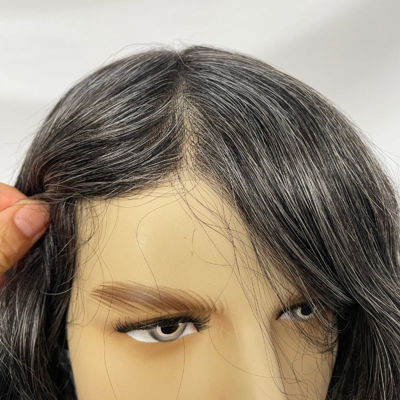 12inch Long Hair Wigs For Women Real Virgin Human Hair Thin Skin Full PU Hair Pieces For Women 10X8 Blonde Color 613 Toupee For Women and Men