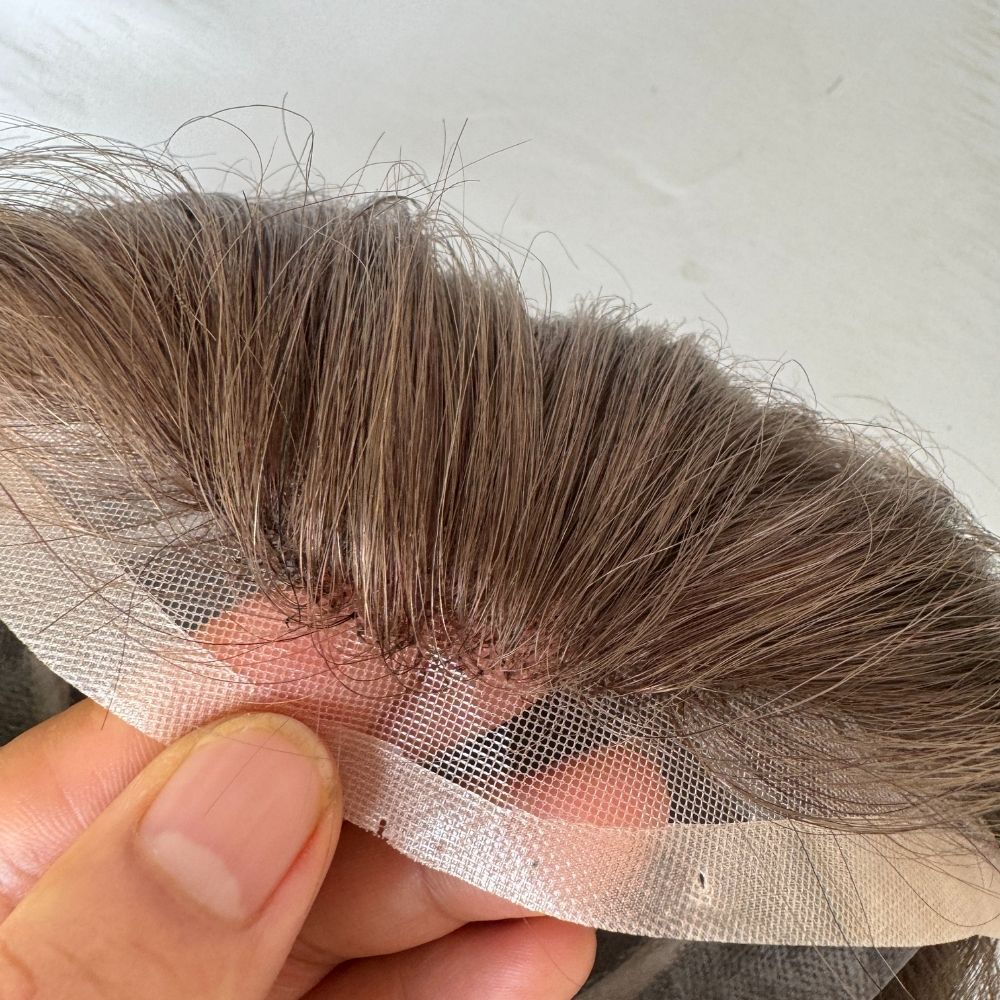 Men's Toupee 10×8 Wigs Human Hair Men's Toupee Mono Lace with PU Base Men's Hair 613 Blonde Color European 100% Human Monofilament Hair System