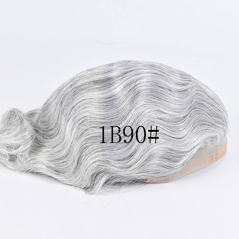 Men's Toupee 10×8 Wigs Human Hair Men's Toupee Mono Lace with PU Base Men's Hair 613 Blonde Color European 100% Human Monofilament Hair System