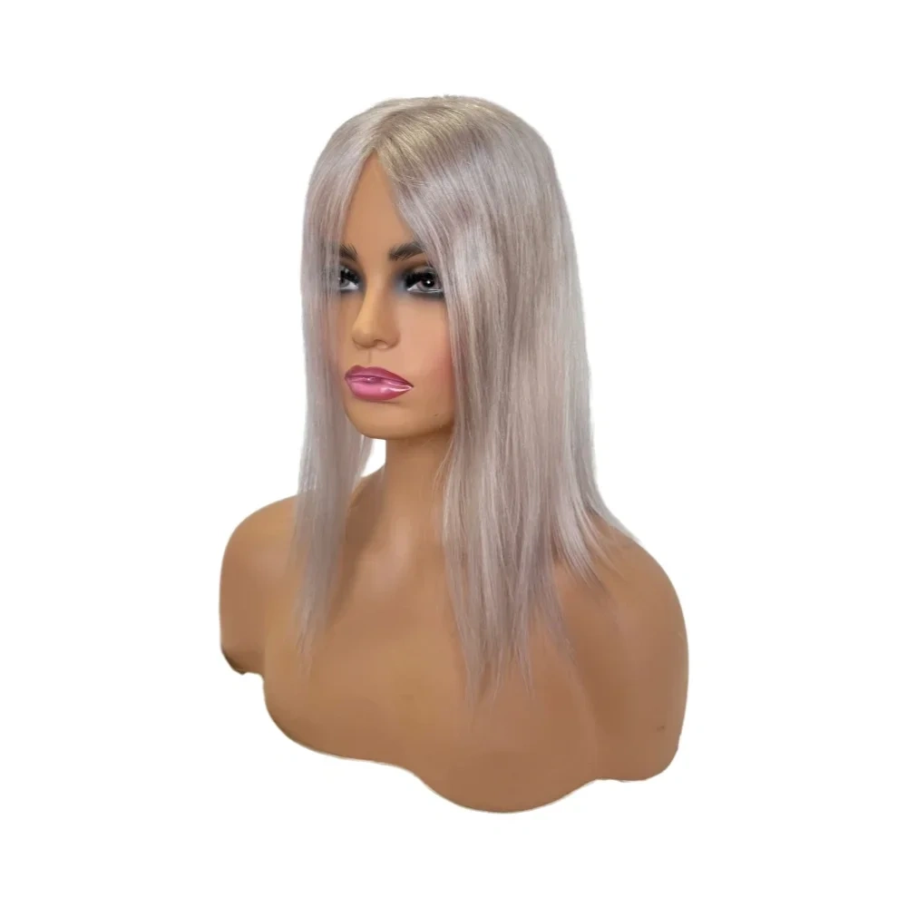 Hair Piece for Men 4x6 Inch Swiss Lace with PU 3#Brow Color Women Toupee 100% European Human Hair System Clip in Hair Topper