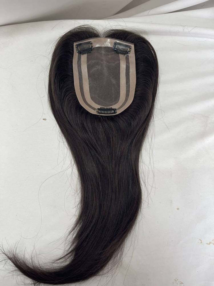 Hair Piece for Men 4x6 Inch Swiss Lace with PU 3#Brow Color Women Toupee 100% European Human Hair System Clip in Hair Topper