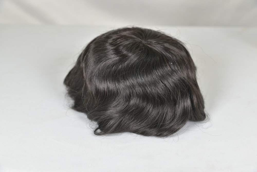Custom 100% Human Hair Men's Hair HD Mono Lace with NPU around Toupee Hair System