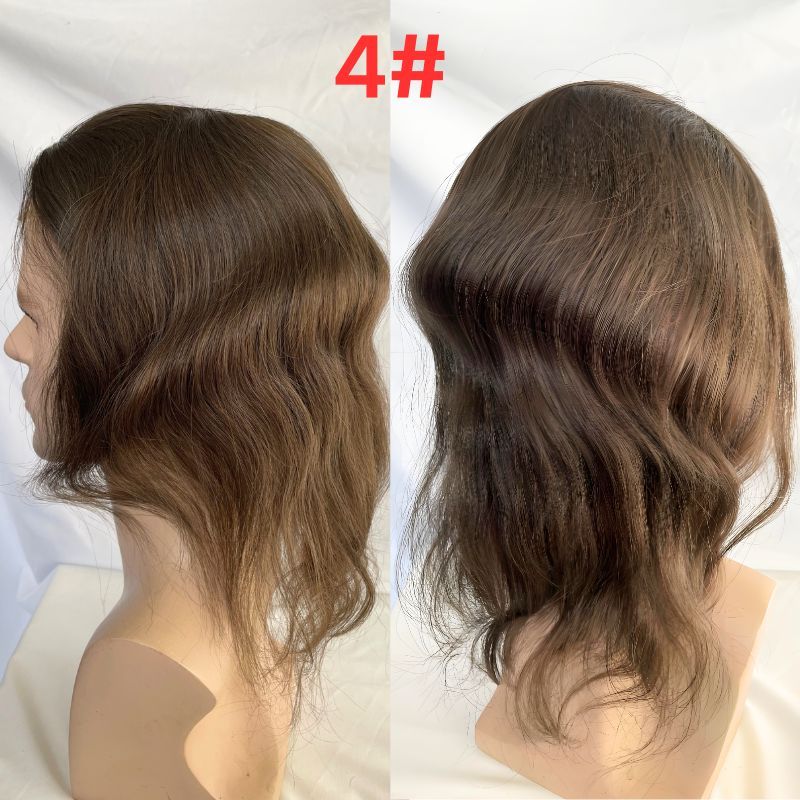 Long Mens Toupee Hair 12inch Swiss Lace Front For Touppe Human Hair Women's Wigs Hair Pieces Toupee For Men 8x10 Hair Toppers Replacement 1B Color