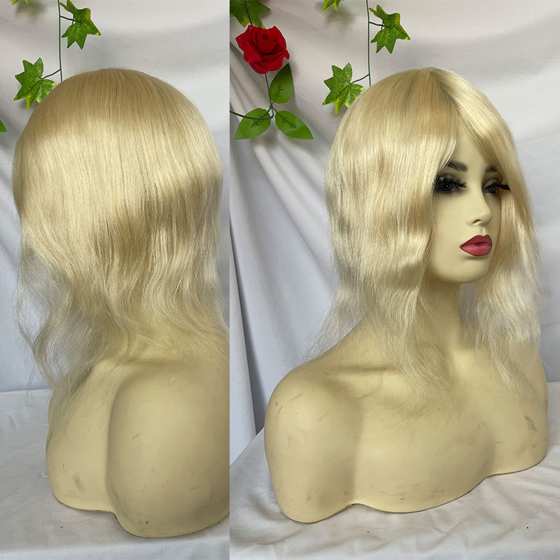 Long Toupee For Men Wigs Human Hair Thin Skin Base Pu Replacement System Remy Hair Pieces Women Toppers 12inch 8x10 Full Pu Toupee Brown 3# Color